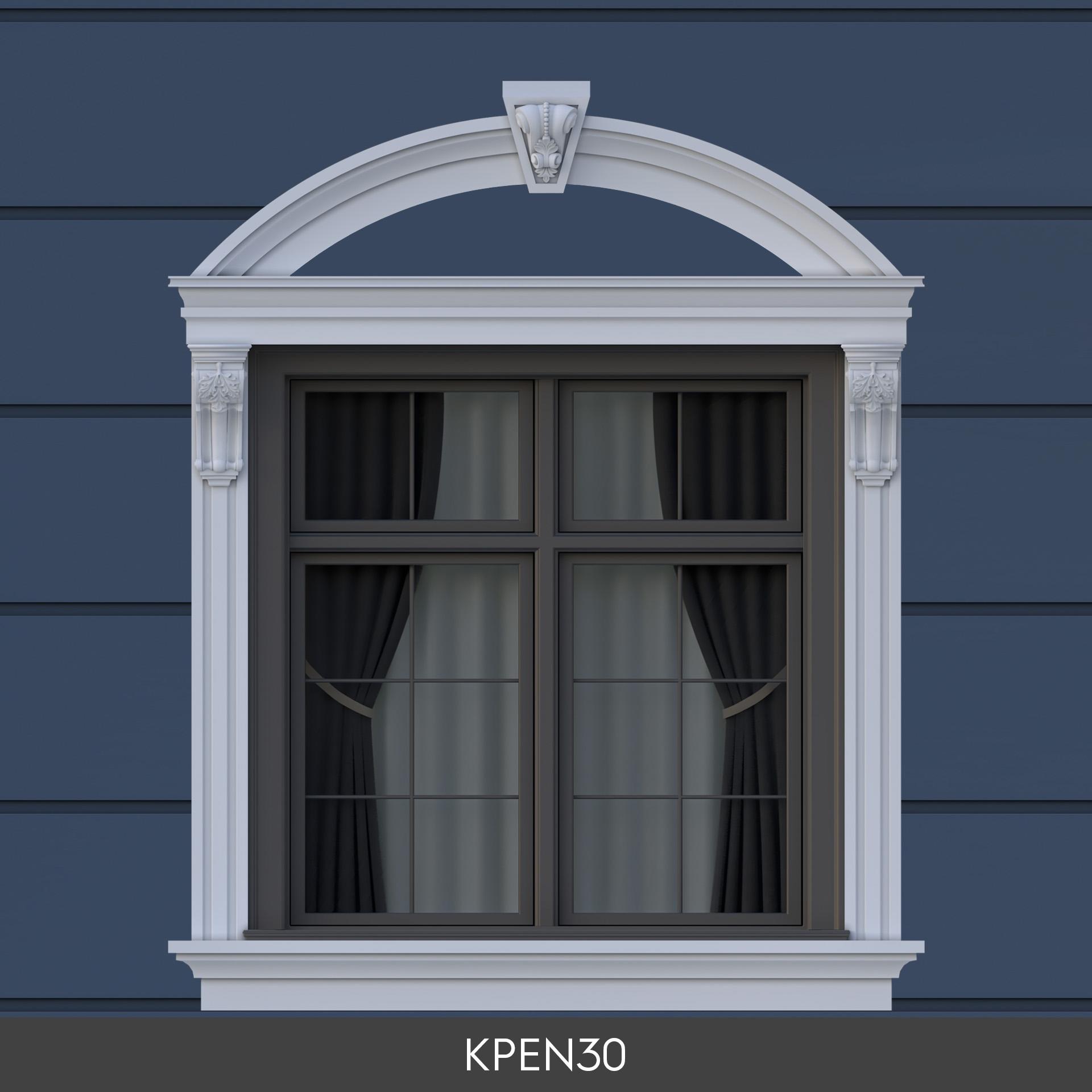 Poliüretan Arched Exterior Window Surround Trim