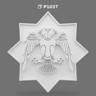 Poliüretan Double Headed Eagle Relief Wall Panel