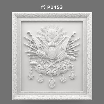 Polyurethane Ottoman Coat of Arms Decorative Relief Panel