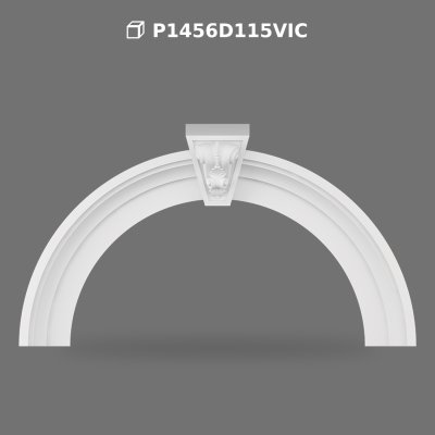 Polyurethane Curved Arch and Keystone Frame Decoration