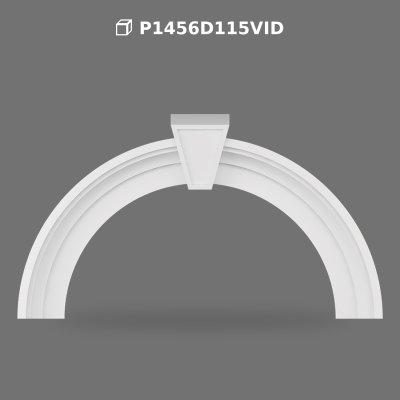 Poliüretan Round Archway Moulding with Keystone