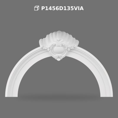 Polyurethane Decorative Archway Frame with Central Shell Ornament