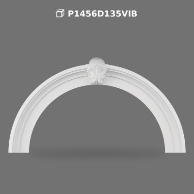 Poliüretan Decorative Round Arch Frame with Keystone