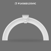 Polyurethane Arched Wall Molding with Carved Keystone