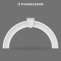 Polyurethane Decorative Round Arch Frame with Keystone