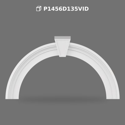 Polyurethane Decorative Round Arch Frame with Keystone