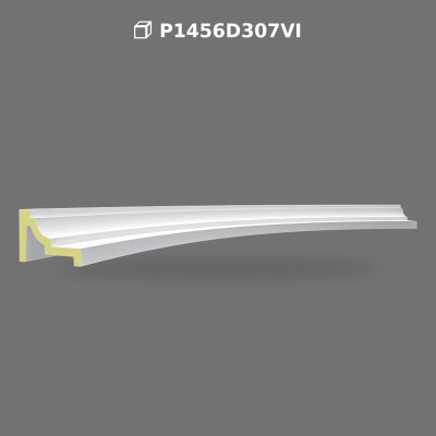Polyurethane Curved Arch Moulding Profile P1456D307VI