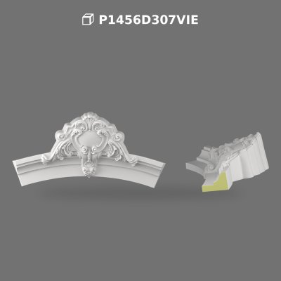 Polyurethane Decorative Arched Pediment Archway Model