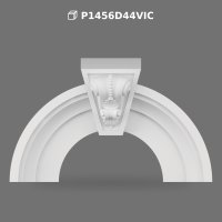 Polyurethane Arched Door Pediment with Decorative Keystone