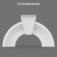 Poliüretan Curved Arch Frame and Keystone Decoration