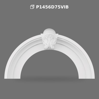 Polyurethane Arched Frame with Decorative Keystone
