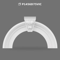 Polyurethane Round Arch Molding with Ornamental Keystone