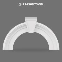 Polyurethane Semi Circular Arch Pediment with Central Keystone