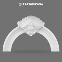 Decorative Polyurethane Archway with Rococo Shell Pediment