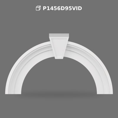 Decorative Polyurethane Round Arch Model with Keystone