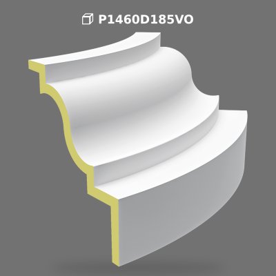 Poliüretan Curved Arch Crown Molding Decoration Profile