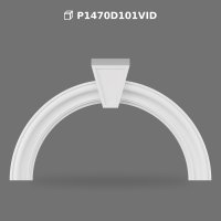 Polyurethane Curved Arch Architrave Trim with Keystone