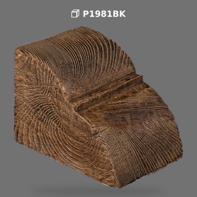 Polyurethane Wood Grain Beam Support Bracket P1981BK
