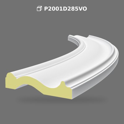Poliüretan Round Arch Molding and Curved Frame Decor