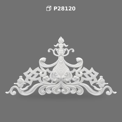 Polyurethane Decorative Wall Pediment Carved Motif