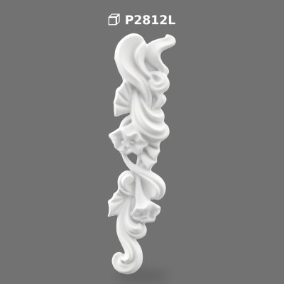 Polyurethane Decorative Floral Scroll Wall Ornament