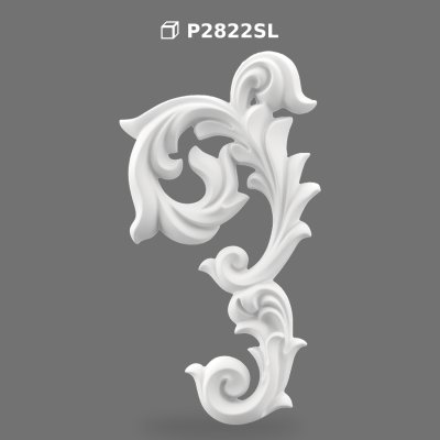 Poliüretan Carved Wall and Furniture Applique
