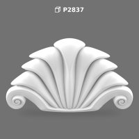 Poliüretan Decorative Overdoor Shell Pediment Crown