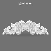 Ornate Polyurethane Pediment Crown for Doors and Windows