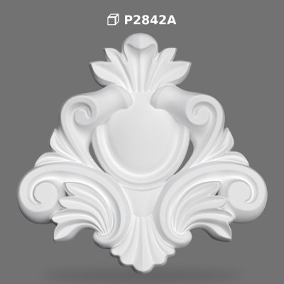 Polyurethane Decorative Pediment Crest Model P2842A