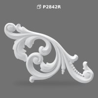 Polyurethane Decorative Door Pediment Corner Scroll