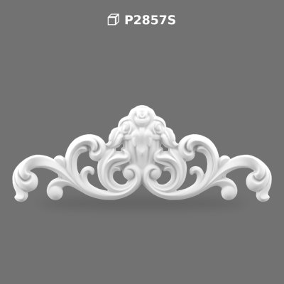 Polyurethane Carved Pediment Crown for Door and Window Decoration