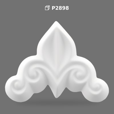 Polyurethane Decorative Corner Ornament Classic Applique