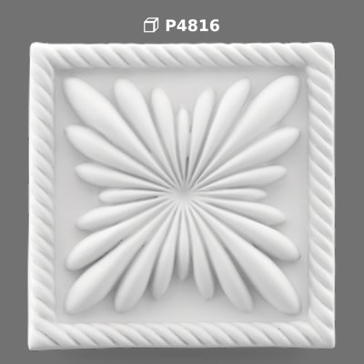 Decorative Polyurethane Square Wall Ornament and Corner Relief