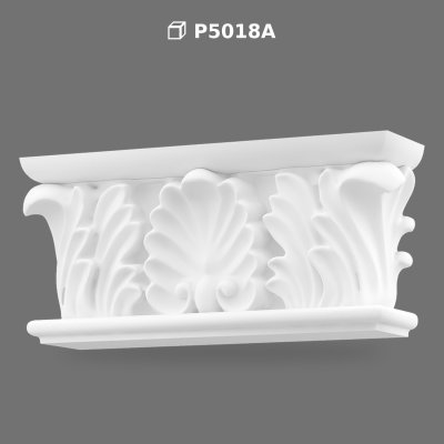 Polyurethane Pilaster Capital Flat Column Head Decor