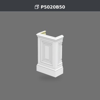 Polyurethane Pilaster Base Plinth 11 x 22 x 36 cm