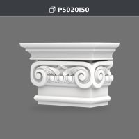 14x28x19 cm Polyurethane Ionic Pilaster Capital