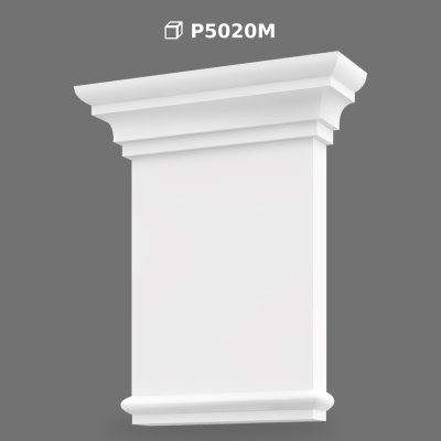 Polyurethane Decorative Pilaster Column Capital Model