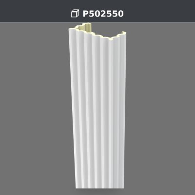 Ribbed Polyurethane Decorative Product Pilaster 13x25x240 cm