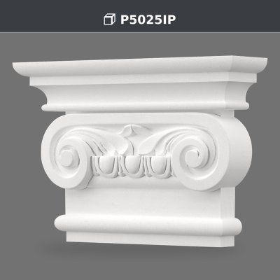Polyurethane Ionic Pilaster Capital Decorative Column Head