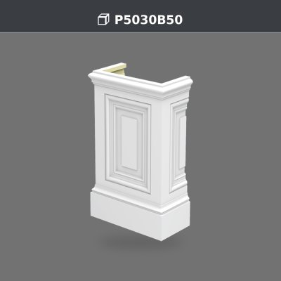 Polyurethane Decorative Pilaster Base 17x34x56 cm