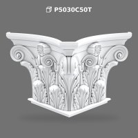 Poliüretan Corinthian Pilaster Column Capital Decor
