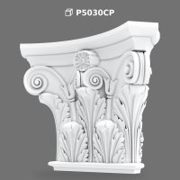 Polyurethane Pilaster Column Capital with Acanthus Relief