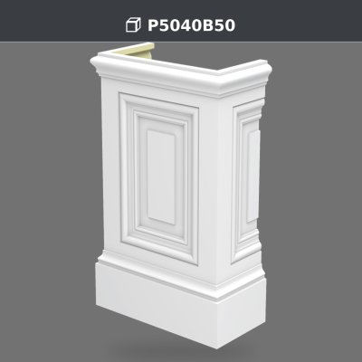 Polyurethane Decoration Product Pilaster Base 23x45x75 cm