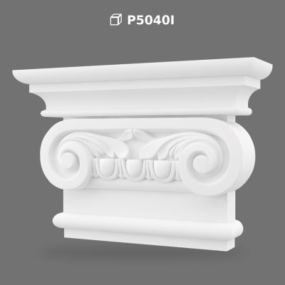 Polyurethane Ionic Capital for Decorative Pilasters