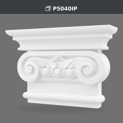 Polyurethanionisk kapital til dekorative pilastre