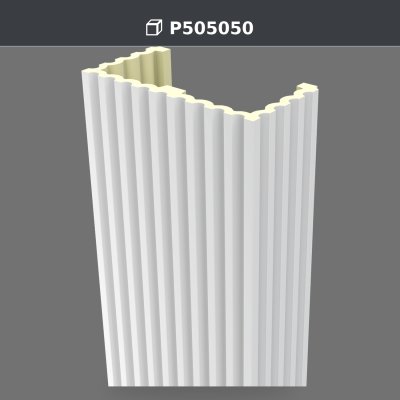 P505050 Polyurethane Fluted Pilaster Column 25x50x240 cm, product photo