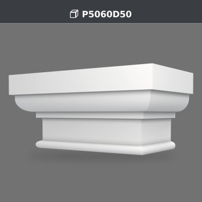 P5060D50 Polyurethane Decorative Pilaster Column 42x84x38 cm, product photo