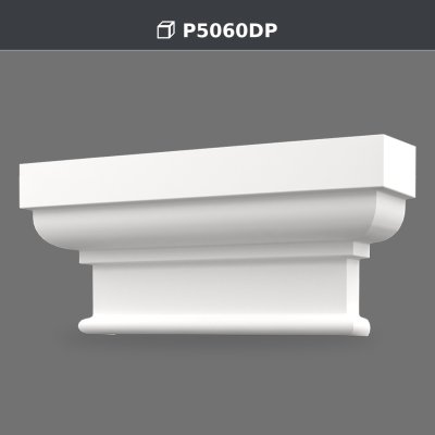 Decorative Polyurethane Pilaster Column Capital for Walls