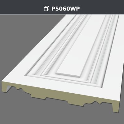 Polyurethane Flat Panel Pilaster Column Wall Decor