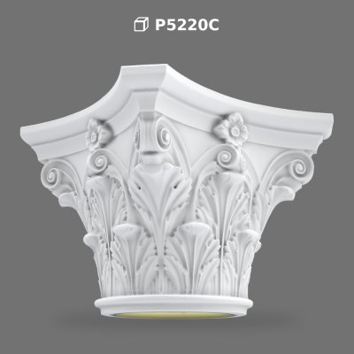 Polyurethane Classical Column Capital with Scroll Volutes